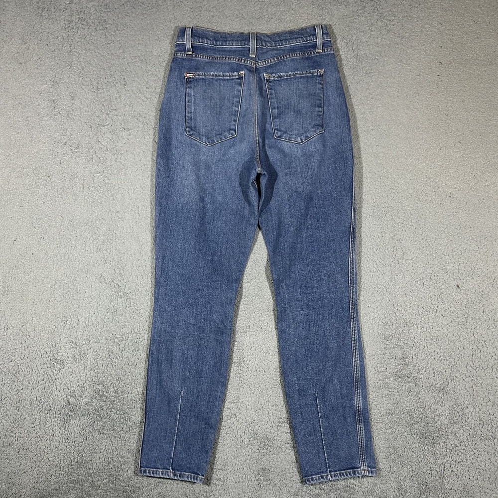 Alice Olivia AO.LA Good High Rise Ankle Skinny Jeans Front Slit Blue 29 #3894 - Picture 4 of 9